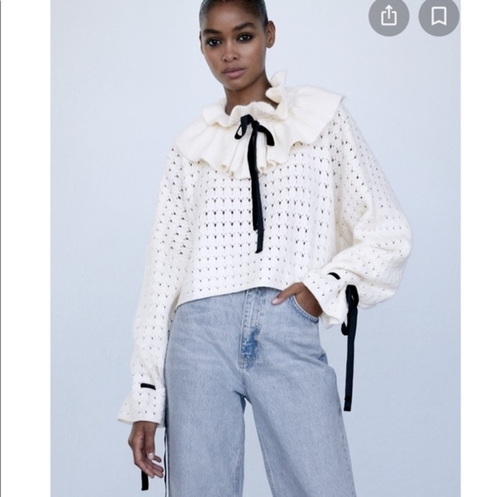 Zara Cream Knit Sweater